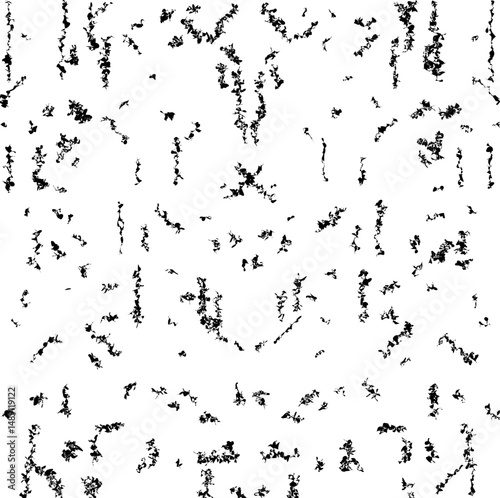 Noisy texture in the form of thin distorted dirty spots.