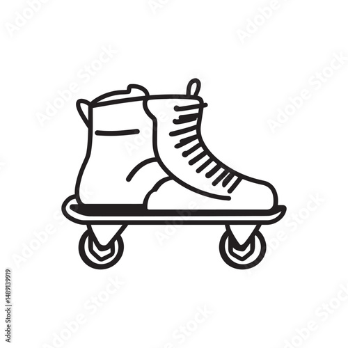 Isolated retro roller skate boasts a classic design and a transparent background