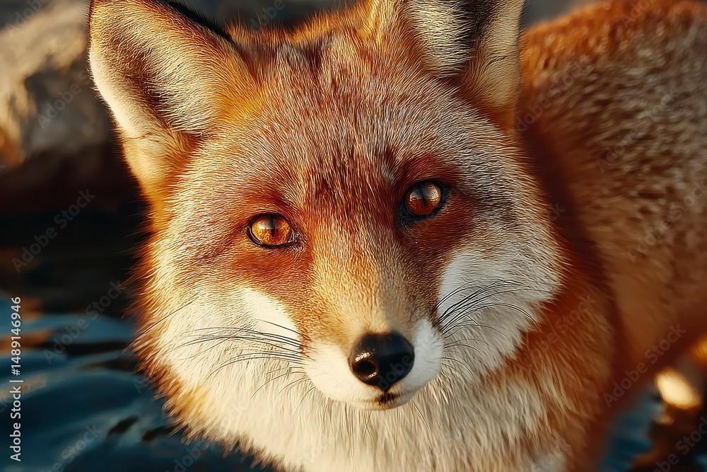 Fototapeta premium Majestic Red Fox Portrait Wildlife Nature Animal Photography