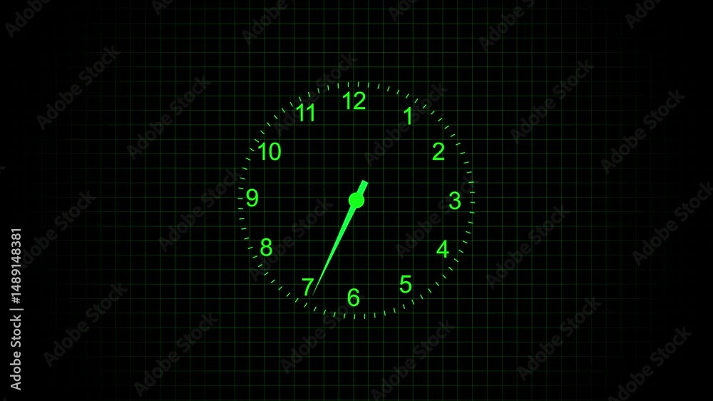 4K loop able video animation of time lapse of clock on black background. Spinning clock in 12 hour perfect seamless loop. Classic wall clock with 12 hours, you can choose any hour or minute. 