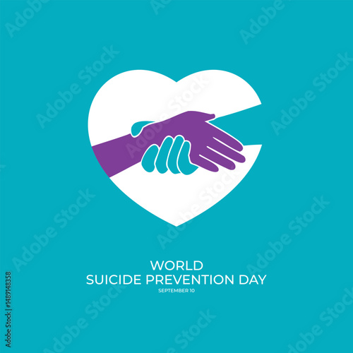 World Suicide Prevention Day September 10 background vector illustration