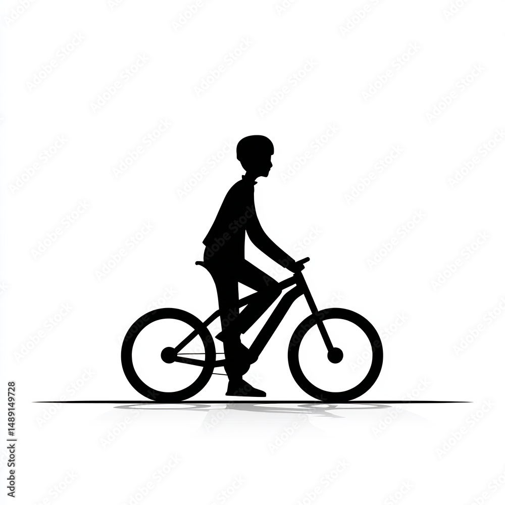 Obraz premium Person riding a bicycle icon