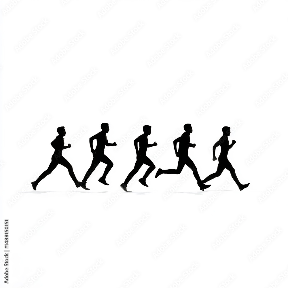 person running in motion outline person running in motion outline