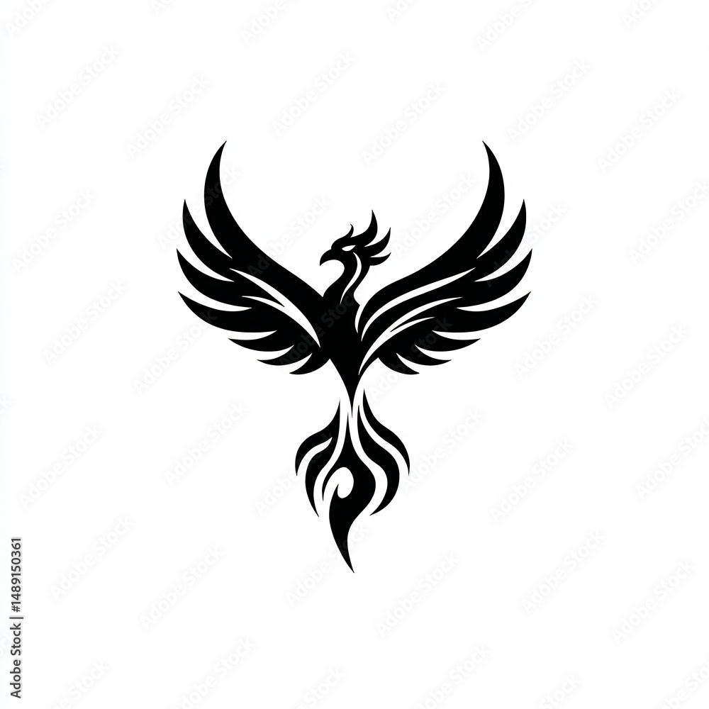 Fototapeta premium phoenix rising from flames art