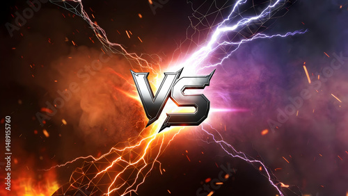 High-energy Versus Concept with Lightning and Fire Visual Effects