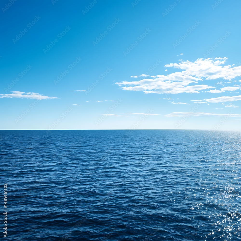 Vast ocean meets clear sky Vast ocean meets clear sky
