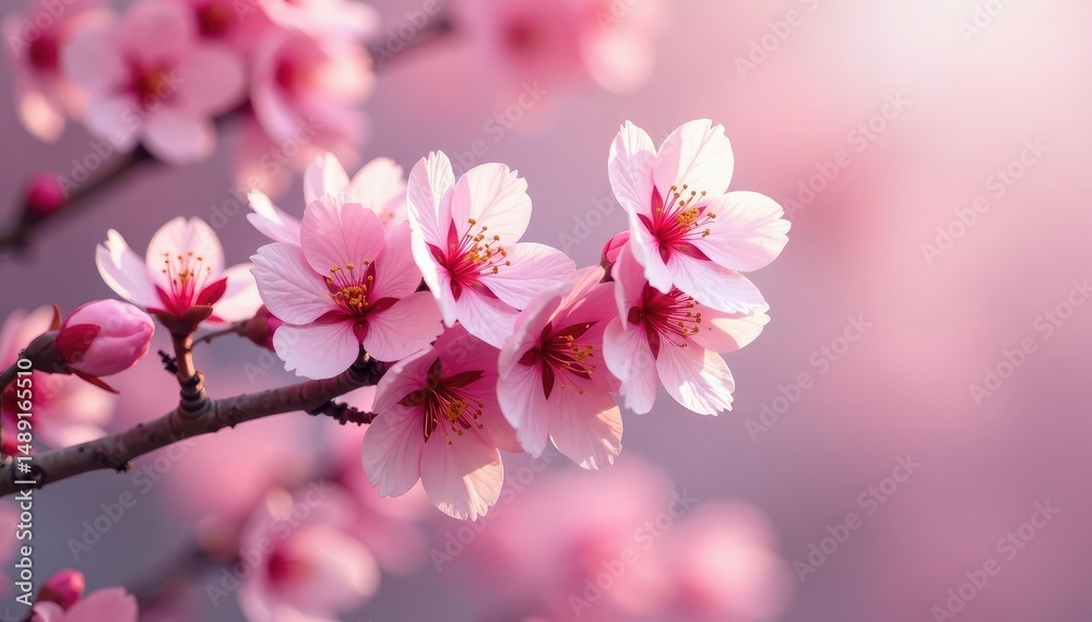 Delicate pink sakura blossoms, full bloom, intricate branches , motif, beauty, elegant Delicate pink sakura blossoms, full bloom, intricate branches , motif, beauty, elegant