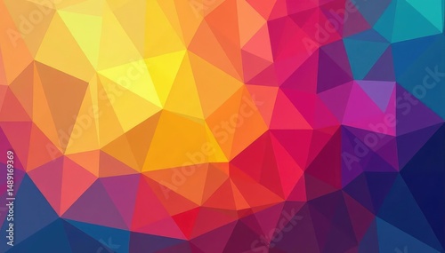 Geometric abstract shapes, vibrant color blocks, modern style , circle, minimal, line