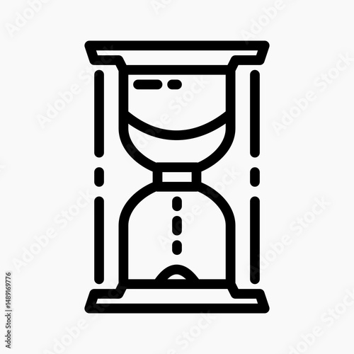 Design Illustration graphic of Hourglass icon with line style. Suitable for UI, mobile design, web design, etc.