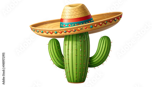 festive cactus wearing sombrero symbolizes spirit of cinco de mayo celebrations with joy and cultural pride
