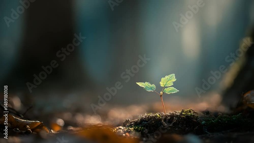 森の中の小さな芽