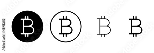 Bitcoin icon logo design. bitcoin sign and symbol. payment symbol. cryptocurrency logo
