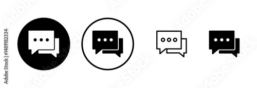 Chat icon logo design. speech bubble sign and symbol. comment icon. message
