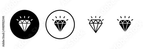 Diamond icon logo design. diamond gems sign and symbol