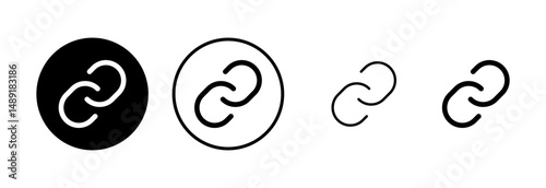 Link icon logo design. Hyperlink chain sign and symbol