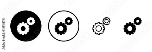 Setting icon logo design. Cog sign and symbol. Gear Sign