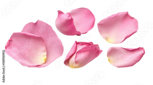 Wallpaper Mural Graceful Flying Pink Rose Petals Floating in the Air Isolated on White Background for Romantic, Wedding, and Beauty Themes  Torontodigital.ca