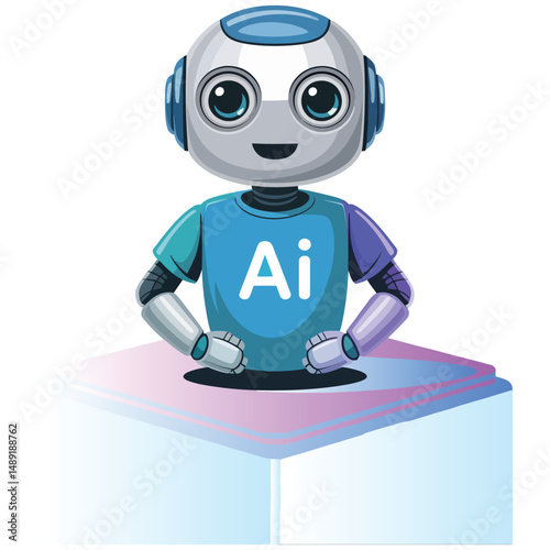 A vector logo design featuring Ai
