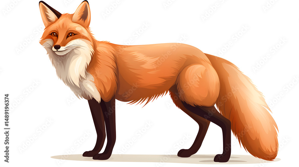Fototapeta premium Cute Fox Mailman Cartoon Vector Illustration for Messaging and Delivery Designs