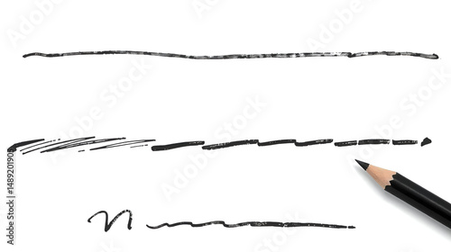 Scribble doodle paint underline set, vector children marker scratch, pen squiggle kit, black stoke. Kids hand drawn pencil abstract sketch, handwriting font alphabet, texture divider. Scribble doodle