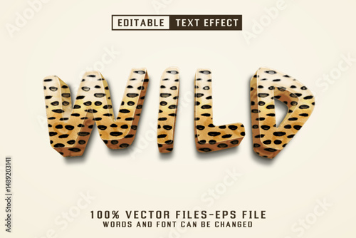 Photography Wild 3d Text - Editable Text effect