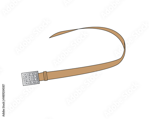 Girls ratchet belts vector template technical design by adobe illustrator.