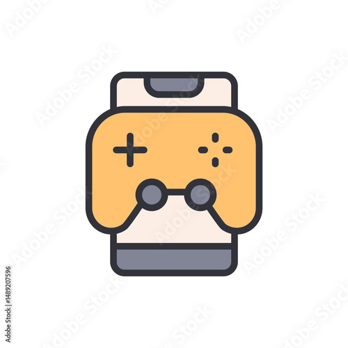 Engaging Icon Depicting Mobile Gaming Innovation And Interactive Entertainment