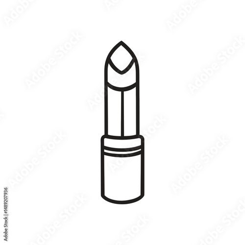 Open black and white line art lipstick shows product and packaging clearly is transparent