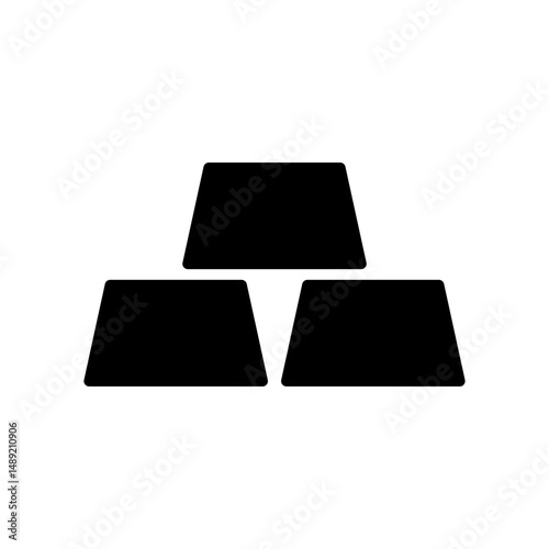 Gold Bar Silhouette Icon