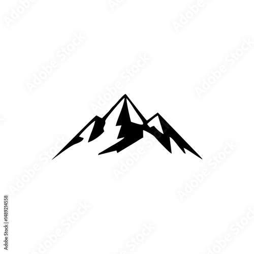 Various Abstract and Minimal Mountain Shapes Perfect for Logos, Badges, or Adventure Brand Identity Elements in Vector Format