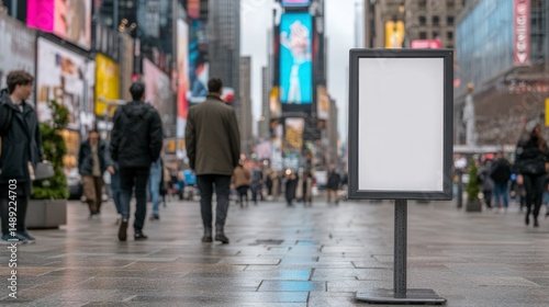 Wallpaper Mural Blank Sign Times Square Street Advertising Mockup Torontodigital.ca