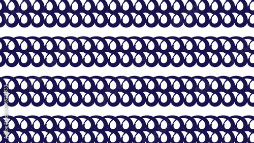 The blue lines of the circles are lined up on a white background