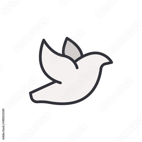 Stylized Dove Illustration Symbolizing Peace And Gentle Flight