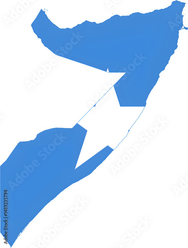 Somalia flag map