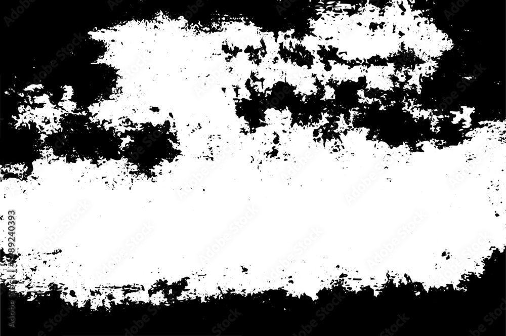 Obraz premium Distressed Grunge Frame Texture with Rough Edges in Black and White