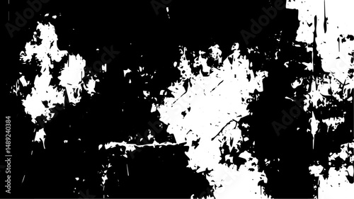 Distressed Grunge Texture Background in Black and White for Vintage and Urban Effects