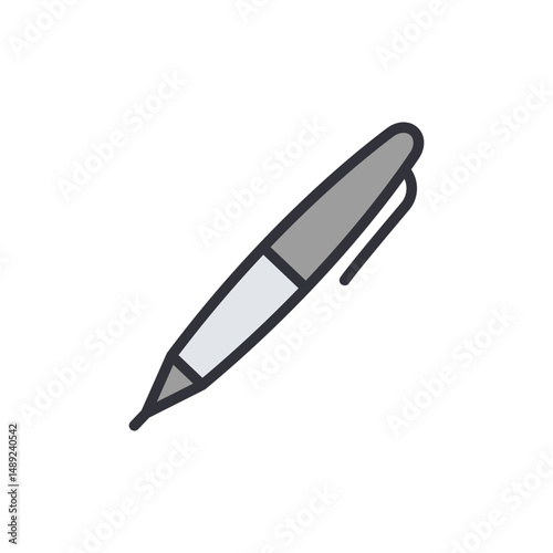 Illustration Of A Grey Mechanical Pencil Isolated On Transparent Background
