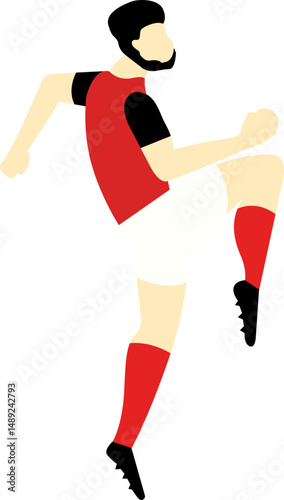 Soccer Player Vector Pose Illustration