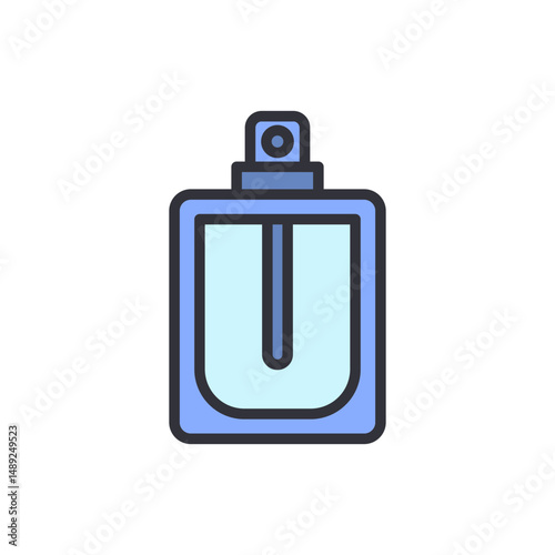 Minimalist Perfume Bottle Illustration With a Transparent Backdrop