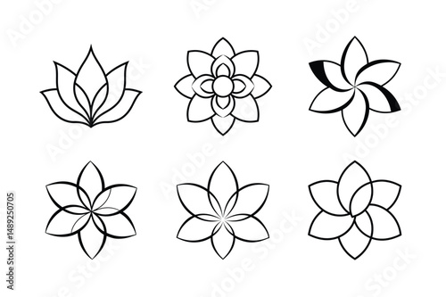 Nature Inspired Abstract Floral Icon