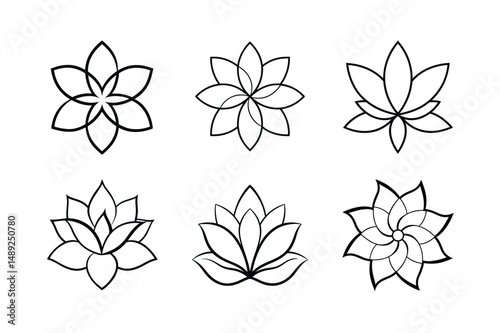 Feminine Abstract Flower Vector Icon