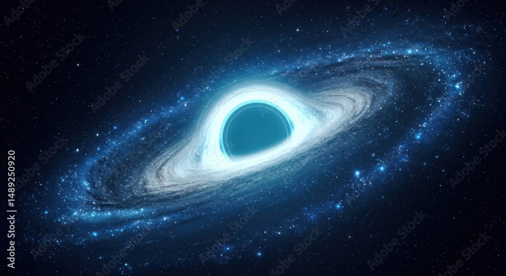 Naklejka premium Colorful black hole in deep space
