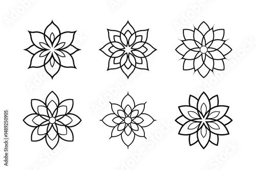 Soft Lines Abstract Floral Vector Art