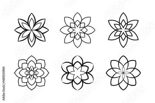Elegant Flower Vector with Clean Lines