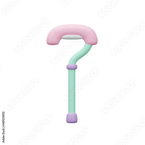 Creative pastel-colored question mark with playful design elements