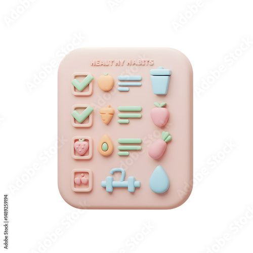Colorful Set of Soft-Crafted Checkboxes, Labels, and Icons for User Interface Design