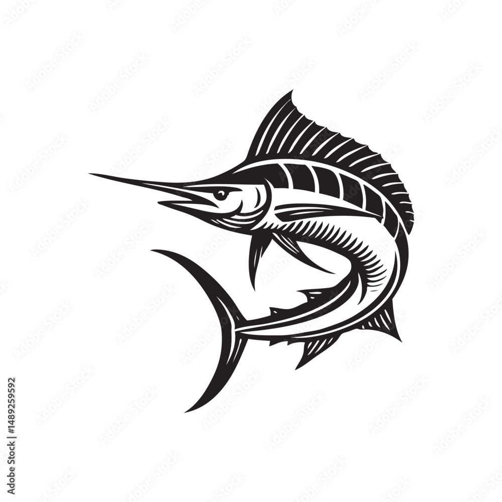 Marlin fish vector illustration Marlin fish vector illustration