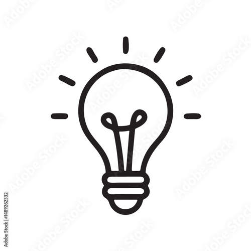 Light bulb vector illustration symbolizing ideas creativity and innovation