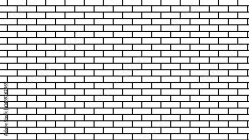 Brick wall background. Pattern. Vector background. Wallpaper for interior, Close up modern white brick tiles wall texture background.

