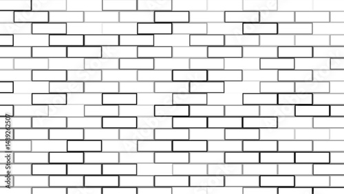 Brick wall background. Pattern. Vector background. Wallpaper for interior, White brick wall background in rural room, Kitchen wallpaper concept.